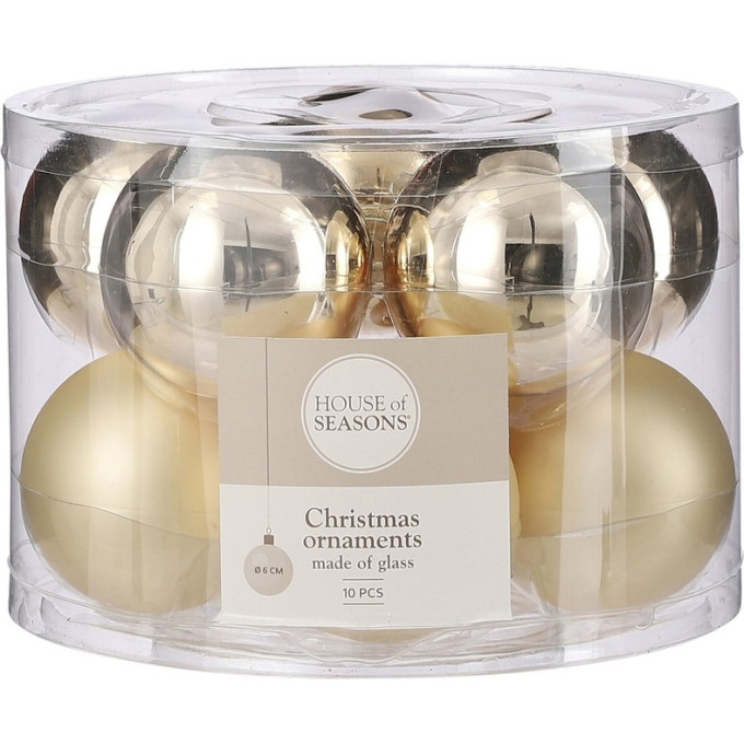 Набор шаров HOUSE OF SEASONS, ø 6 см, 10 шт., шамань 85356